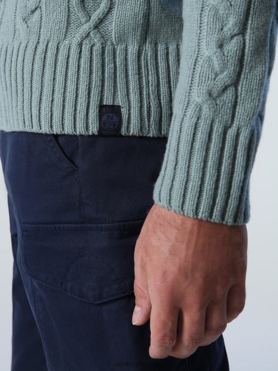 кабловски плетени џемпер минерално плава одећу мушкарци PDV4J768 North Sails