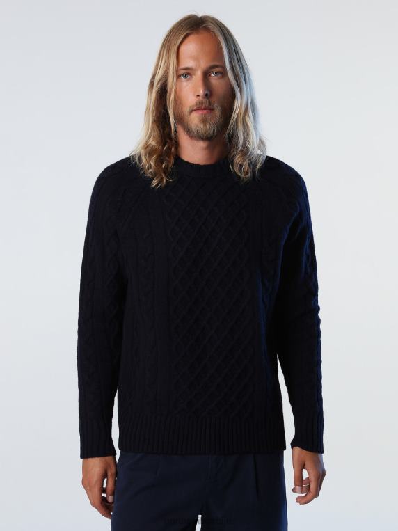 кабловски плетени џемпер Морнарско плаво одећу мушкарци PDV4J769 North Sails