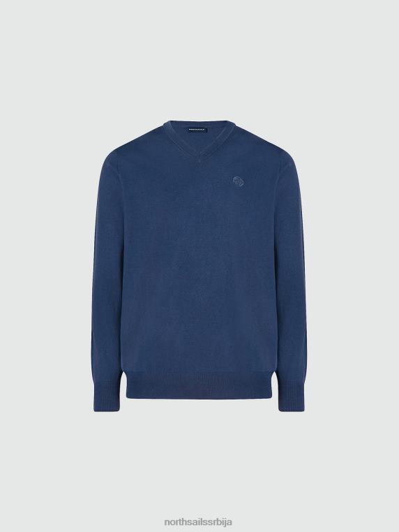 џемпер с в-изрезом тамни тексас одећу мушкарци PDV4J777 North Sails