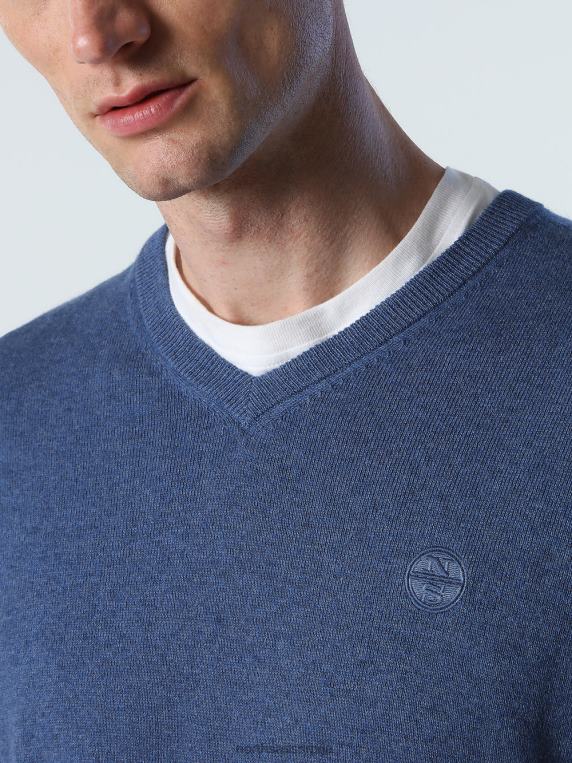 џемпер с в-изрезом тамни тексас одећу мушкарци PDV4J777 North Sails