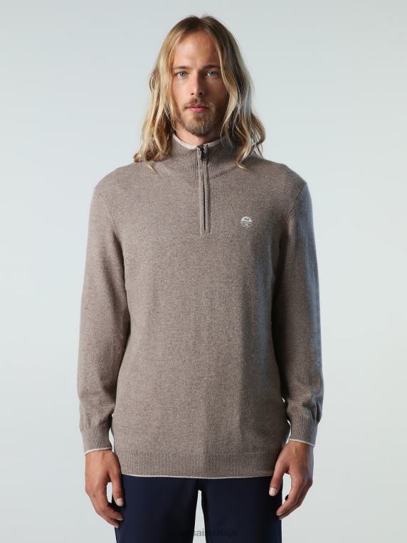 џемпер од еко кашмира фосилни меланж одећу мушкарци PDV4J792 North Sails