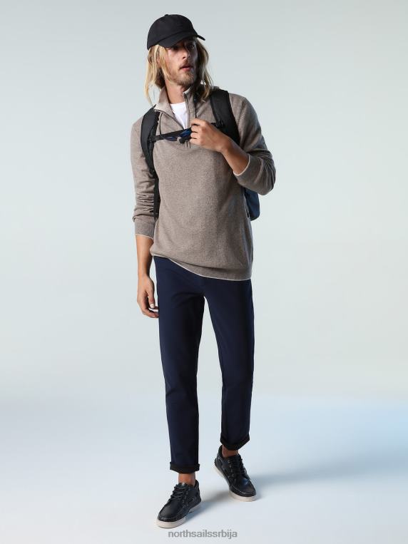 џемпер од еко кашмира фосилни меланж одећу мушкарци PDV4J792 North Sails