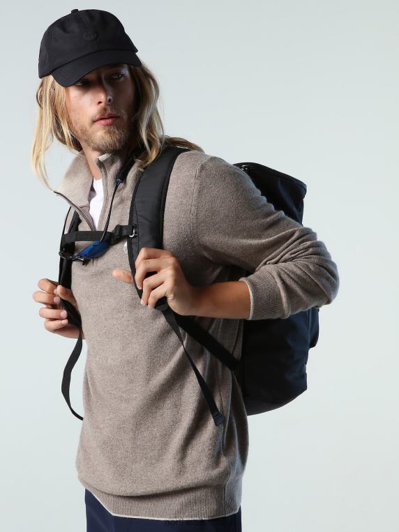 џемпер од еко кашмира фосилни меланж одећу мушкарци PDV4J792 North Sails