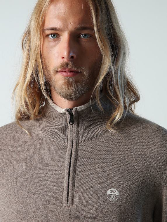 џемпер од еко кашмира фосилни меланж одећу мушкарци PDV4J792 North Sails