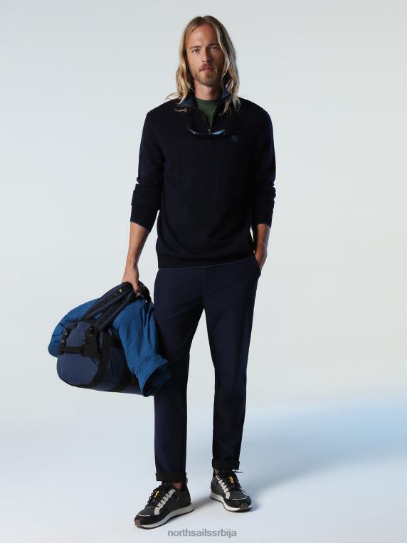 џемпер од еко кашмира Морнарско плаво одећу мушкарци PDV4J794 North Sails