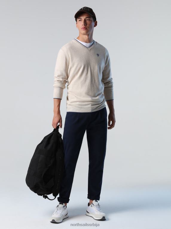 џемпер са В-изрезом маслац одећу мушкарци PDV4J803 North Sails