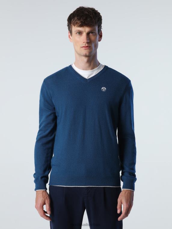 џемпер са В-изрезом посеидон одећу мушкарци PDV4J807 North Sails