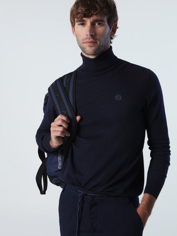 џемпер с овратником Морнарско плаво одећу мушкарци PDV4J878 North Sails