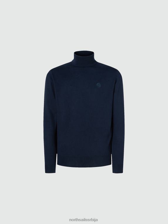 џемпер с овратником Морнарско плаво одећу мушкарци PDV4J878 North Sails