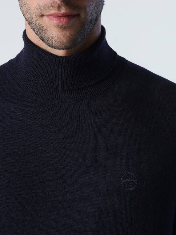 џемпер с овратником Морнарско плаво одећу мушкарци PDV4J878 North Sails