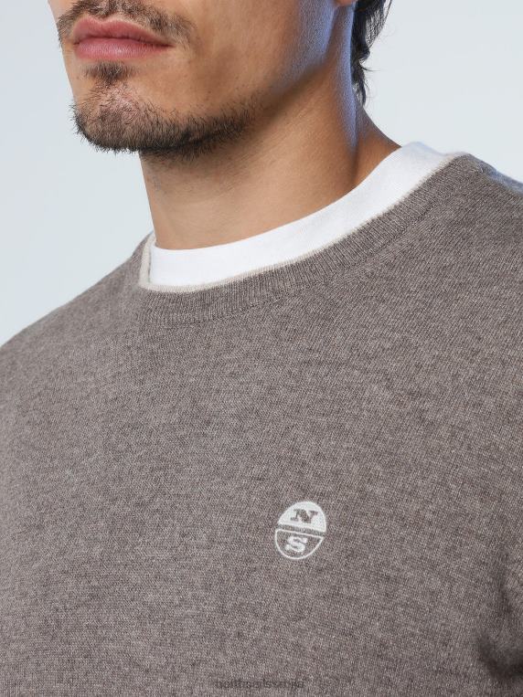 еко џемпер од кашмира фосилни меланж одећу мушкарци PDV4J885 North Sails