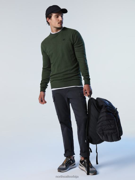 еко џемпер од кашмира бршљан зелен одећу мушкарци PDV4J887 North Sails