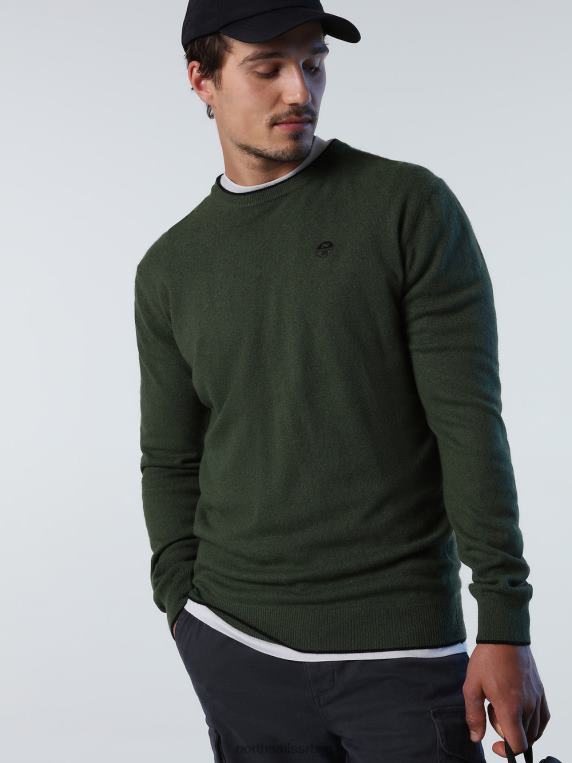 еко џемпер од кашмира бршљан зелен одећу мушкарци PDV4J887 North Sails