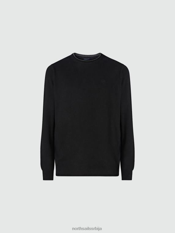 еко џемпер од кашмира црн одећу мушкарци PDV4J894 North Sails
