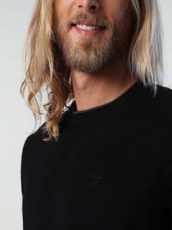 еко џемпер од кашмира црн одећу мушкарци PDV4J894 North Sails