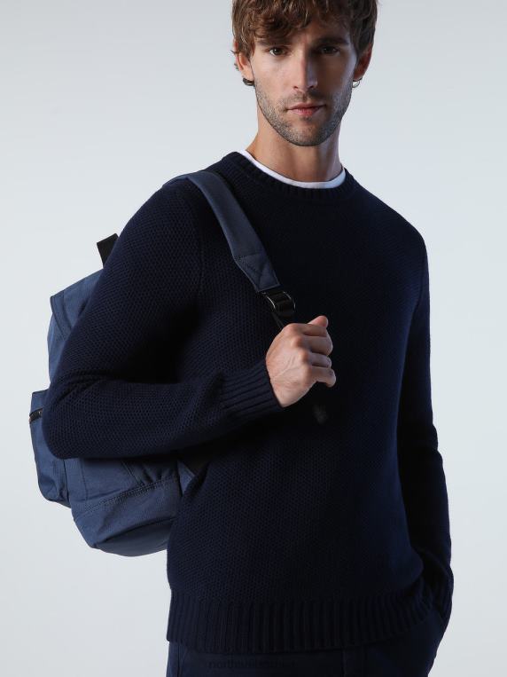 џемпер од саћа Морнарско плаво одећу мушкарци PDV4J899 North Sails