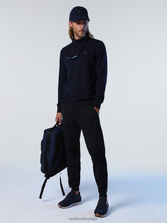 џемпер од памука и вуне Морнарско плаво одећу мушкарци PDV4J901 North Sails