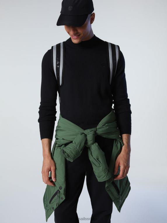 џемпер од памука и вуне црн одећу мушкарци PDV4J902 North Sails