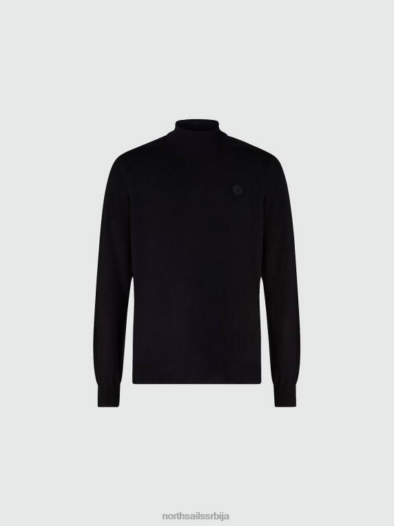 џемпер од памука и вуне црн одећу мушкарци PDV4J902 North Sails