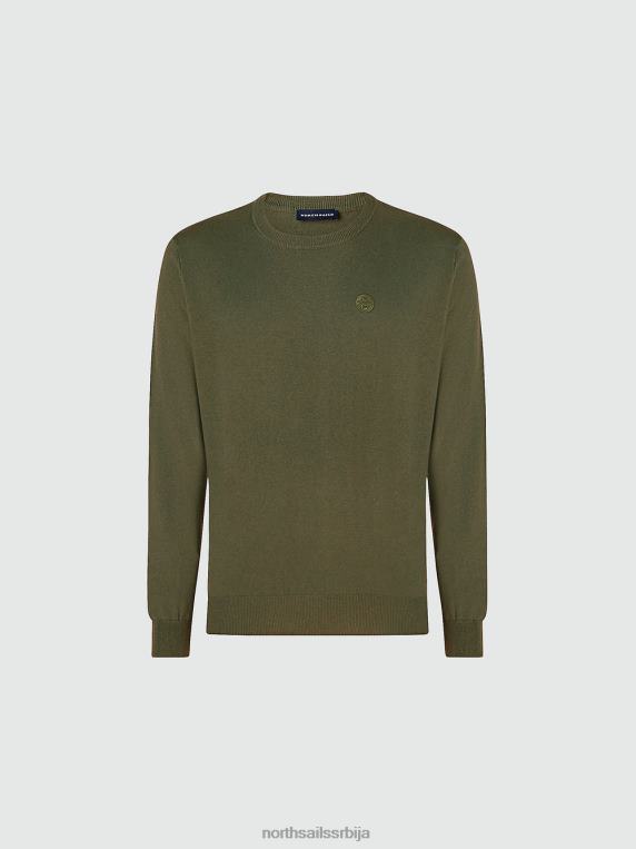 џемпер са великим изрезом бршљан зелен одећу мушкарци PDV4J905 North Sails