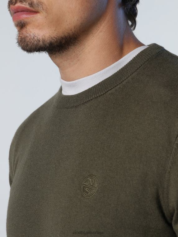 џемпер са великим изрезом бршљан зелен одећу мушкарци PDV4J905 North Sails