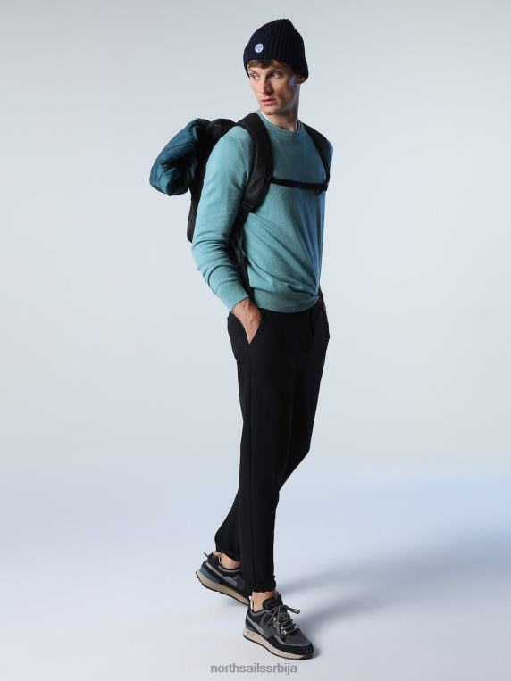 џемпер са великим изрезом минерално плава одећу мушкарци PDV4J906 North Sails