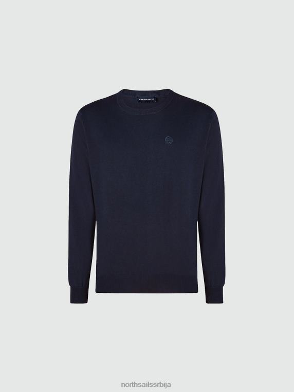 џемпер са великим изрезом Морнарско плаво одећу мушкарци PDV4J909 North Sails