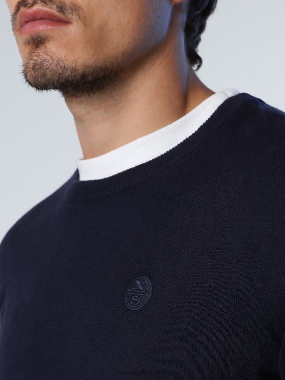 џемпер са великим изрезом Морнарско плаво одећу мушкарци PDV4J909 North Sails