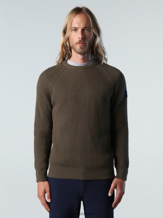 рибарски ребрасти џемпер бршљан зелен одећу мушкарци PDV4J979 North Sails