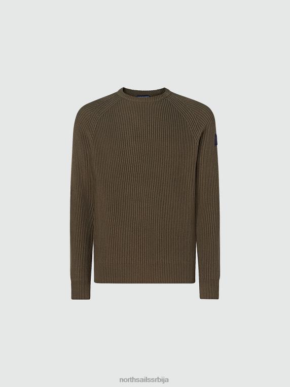 рибарски ребрасти џемпер бршљан зелен одећу мушкарци PDV4J979 North Sails