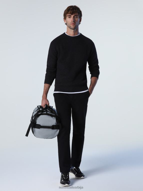 рибарски ребрасти џемпер асфалтни меланж одећу мушкарци PDV4J981 North Sails