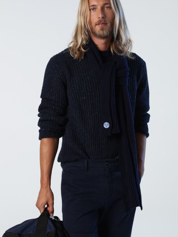 ребрасти џемпер Морнарско плаво одећу мушкарци PDV4J986 North Sails