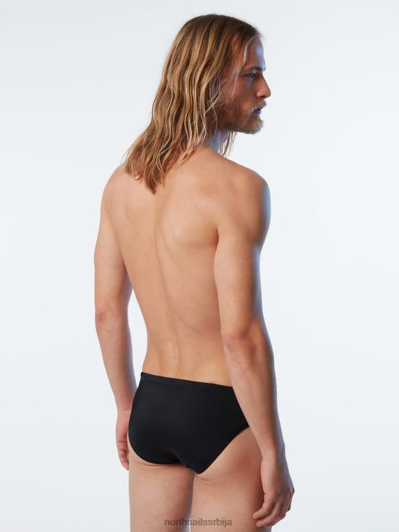 гаћице за купање од рециклираног најлона црн одећа за плажу мушкарци PDV4J414 North Sails