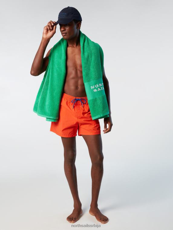 купаћи шорц са логом светло наранџаста одећа за плажу мушкарци PDV4J388 North Sails
