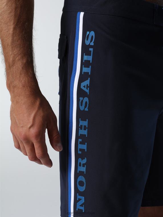 даске шортс са пругастим странама Морнарско плаво одећа за плажу мушкарци PDV4J399 North Sails