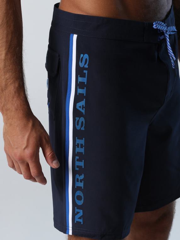 даске шортс са пругастим странама Морнарско плаво одећа за плажу мушкарци PDV4J399 North Sails