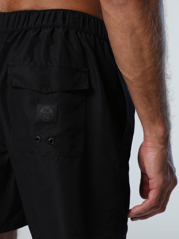 купаћи шортс прилагођеног кроја црн одећа за плажу мушкарци PDV4J405 North Sails
