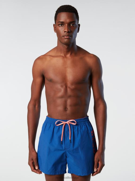 купаћи шорц са текстурираним принтом океанско плаво одећа за плажу мушкарци PDV4J410 North Sails