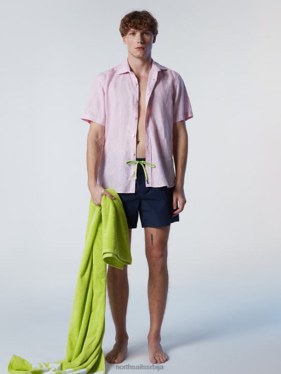 купаћи шорц са текстурираним принтом Морнарско плаво одећа за плажу мушкарци PDV4J411 North Sails