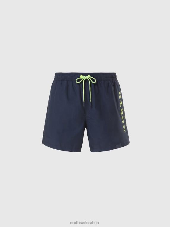 купаћи шорц са текстурираним принтом Морнарско плаво одећа за плажу мушкарци PDV4J411 North Sails